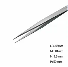 Fine Straight Pointed Tweezer / 고정밀트위저, Rubis®,RU-1-SA