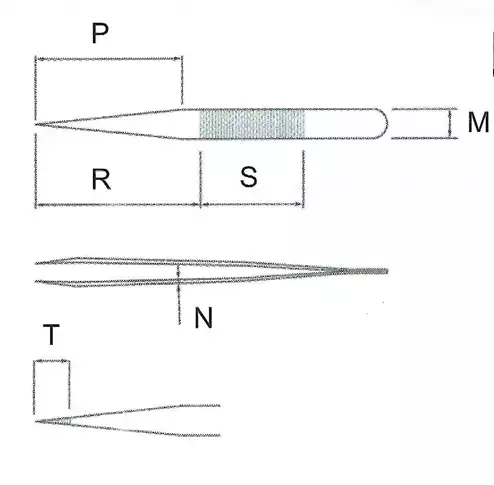 Fine Straight Pointed Tweezer / 고정밀트위저, Rubis®,RU-