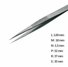 Fine Straight Pointed Tweezer / 고정밀트위저, Rubis®,RU-