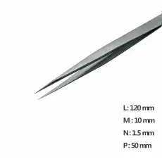 Fine Straight Pointed Tweezer / 고정밀트위저, Rubis®,RU-3-SA