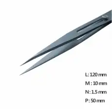 Fine Straight Pointed Tweezer / 고정밀트위저, Rubis®,RU-3L-SA