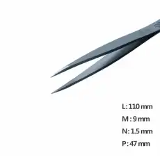 Fine Straight Pointed Tweezer / 고정밀트위저, Rubis®,RU-0C-11-SA