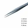 Fine Straight Pointed Tweezer / 고정밀트위저, Rubis®,RU-12 Nickel