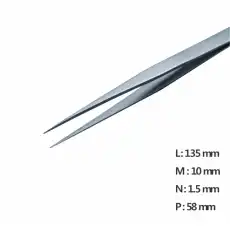 Fine Straight Pointed Tweezer / 고정밀트위저, Rubis®,RU-PP-SA