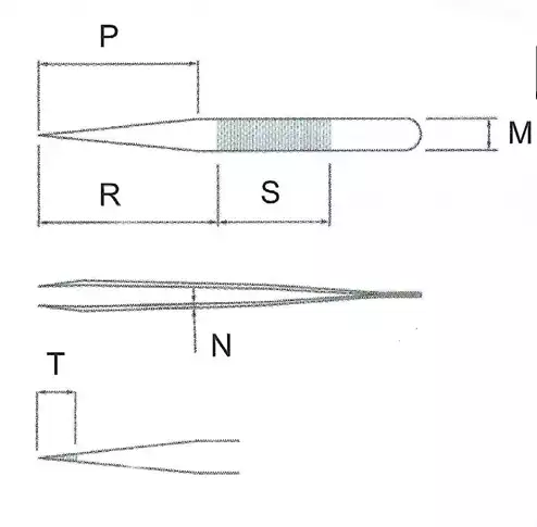 Sturdy, Strong Pointed Tweezer / 정밀트위저, Rubis®,RU-00-SA