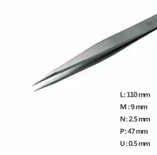 Sturdy, Strong Pointed Tweezer / 정밀트위저, Rubis®,RU-00C-SA