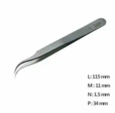 Ultra Fine Pointed, Curved and angled Tweezer / 고정밀트위저,Rubis®,RU-7-SA