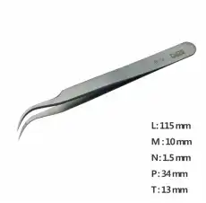 Ultra Fine Pointed, Curved and angled Tweezer / 고정밀트위저, Rubis®,RU-7B-SA