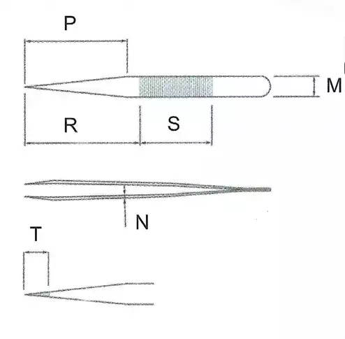 Reverse Action Tweezer / 고정밀트위저, Rubis®,RU-T-SA