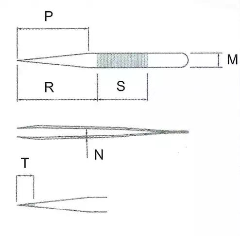 Reverse Action Tweezer / 고정밀트위저, Rubis®,RU-IN69/20-SA