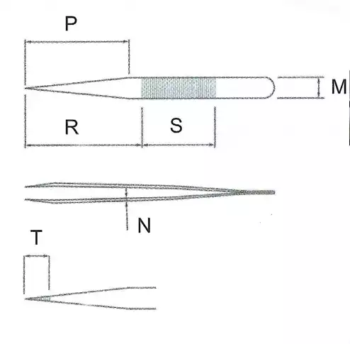 Polymer and Ceramic Tip Tweezer / 세라믹팁트위저, Rubis®,RU-49B-SA