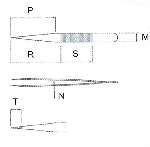 Wafer Handling Tweezer / 고정밀웨이퍼용트위저, Rubis®,RU-42LB-4-SA