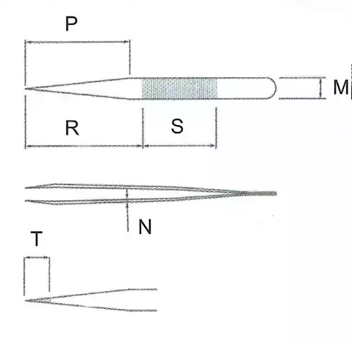 Wafer Handling Tweezer / 고정밀웨이퍼용트위저, Rubis®,RU-43LB-5-SA