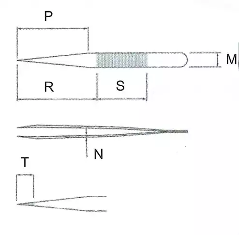 Ultra Fine Pointed Nano Tweezer / 고정밀트위저, Rubis®,RU-2A Nano-SA