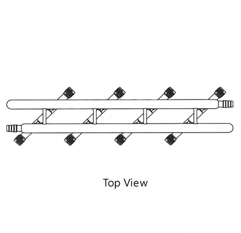 Double Bank Vacuum Manifold with Chem-Vac™ Valve / 이중메니폴드, 테프론니들밸브형, 45˚ 사선형