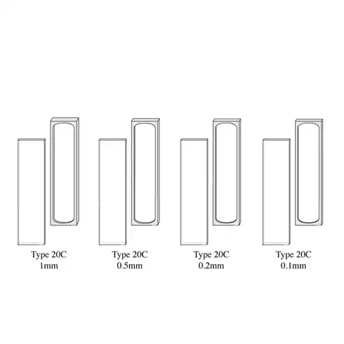 Short Light Path Absorption Cell, 2-Side Polished / 단파흡광셀, 2면투명