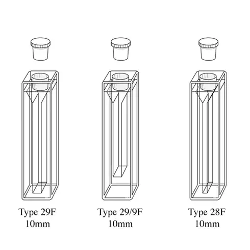 Semi-Micro & Micro Fluorometer Cell, 4-Side Polished / 세미마이크로 & 마이크로형광셀, 4면 투명