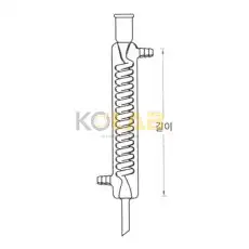 Condenser, Graham, For rubber stopper / 나사관냉각기, 고무마개연결용