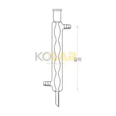 Condenser, Allihn, For rubber stopper / 구관냉각기, 고무마개연결용