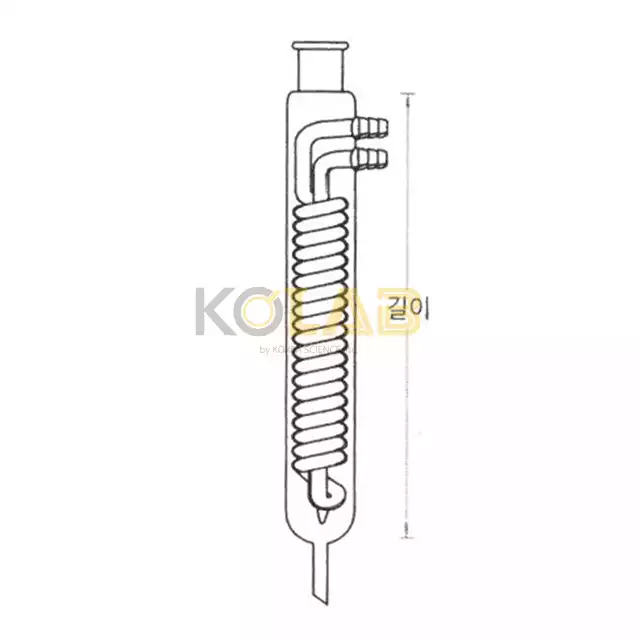 Condenser, Dimroth, For rubber stopper / 환류냉각기, 고무마개연결용