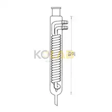 Condenser, Dimroth, For rubber stopper / 환류냉각기, 고무마개연결용