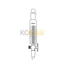 Funnel, Cylinderical, Graduated, Teflon cock, With joint / 눈금하부죠인트공전원통분액깔대기