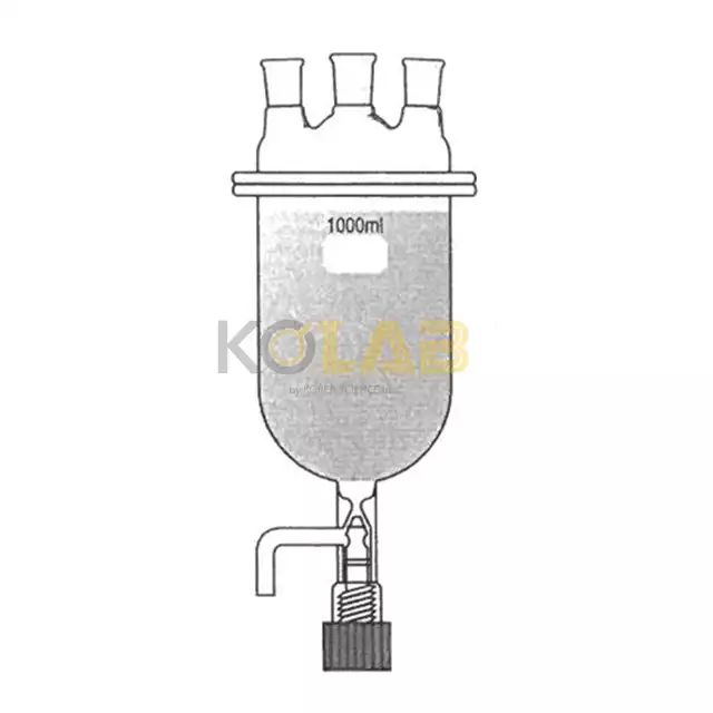 Reaction flask, Beaker type, With cock, 3Neck / 콕크부비이커환저형반응조세트, 3구