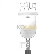 Reaction flask, Beaker type, With cock, 4Neck / 콕크부비이커환저형반응조세트, 4구