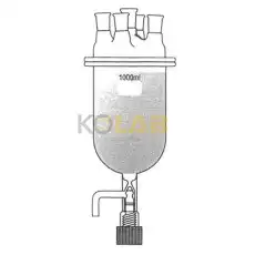 Reaction flask, Beaker type, With cock, 5Neck / 콕크부비이커환저형반응조세트, 5구