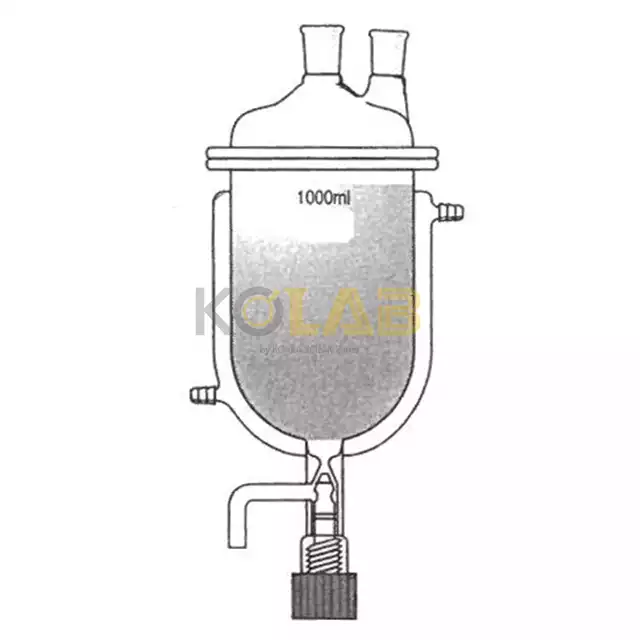 Reaction flask, Jacketed, With cock, 2Neck / 콕크부이중자켓반응조세트, 2구