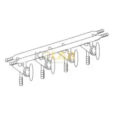 Double manifold, With hose double connections / 이중매니폴드, 양방형호스연결