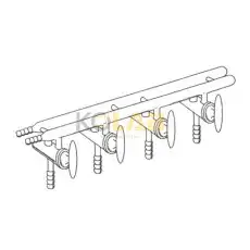 Double manifold, With hose single connections / 이중매니폴드, 일방형호스연결