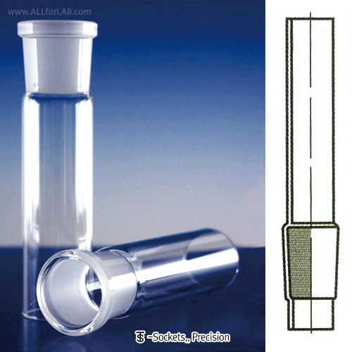 DURAN® DIN /ISO Joint Standard Taper Glass Joints, Joint-Cone & -SocketDIN /ISO / 표준 테파 글라스 조인트, -콘 & 소켓, α3.3 Borosilicate Glass