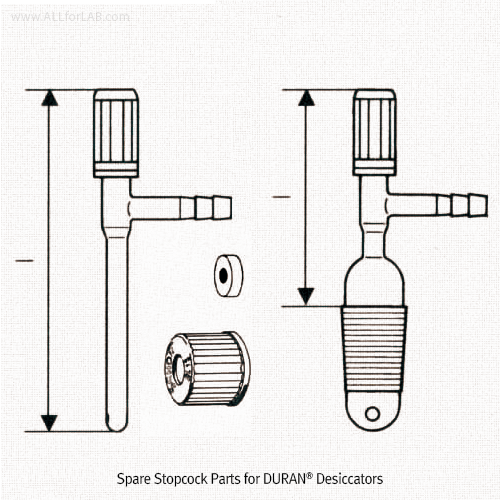 Spare DURAN® Desiccator Lids & Stopcocks, Fit to All DURAN® Desiccators, id Φ150~Φ300 mm