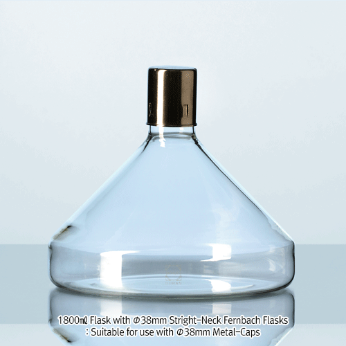 DURAN® Fernbach-type Culture Flasks, 450㎖ & 1800㎖ Made of Boro-glass 3.3, Standard Necks for 38mm Metal-caps, Fernbach / 컬춰 플라스크