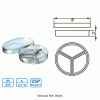 DURAN® Sectional Petri Dishes, Φ100mm, / 칸막이 샤레