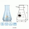 DURAN® Batch-certificated Erlenmeyer Flasks, Wide-neck, 100~10,000㎖ Good for Titration & General Porpose, Boro-glass 3.3, DIN/ISO / 광구 삼각 플라스크