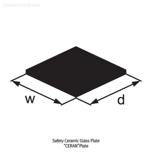 DURAN® Safety Ceramic Glass Plate, CERAN®, Quardrupods, & Plate Holder Suitable for Wire Gauge, -200℃~800/700℃, / “ 세란” 안전 세라믹 글래스 랩-플레이트