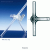 DURAN®&Witeg® Stopcocks, 3-way T-bore, Boro-glass 3.3, DIN/ISO, / 3방 코크