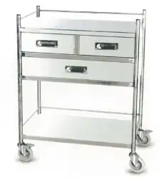 Stainless Steel Cart, Heavy - Duty / 스테인레스 서랍식 카트, 3단 상/하 서랍식